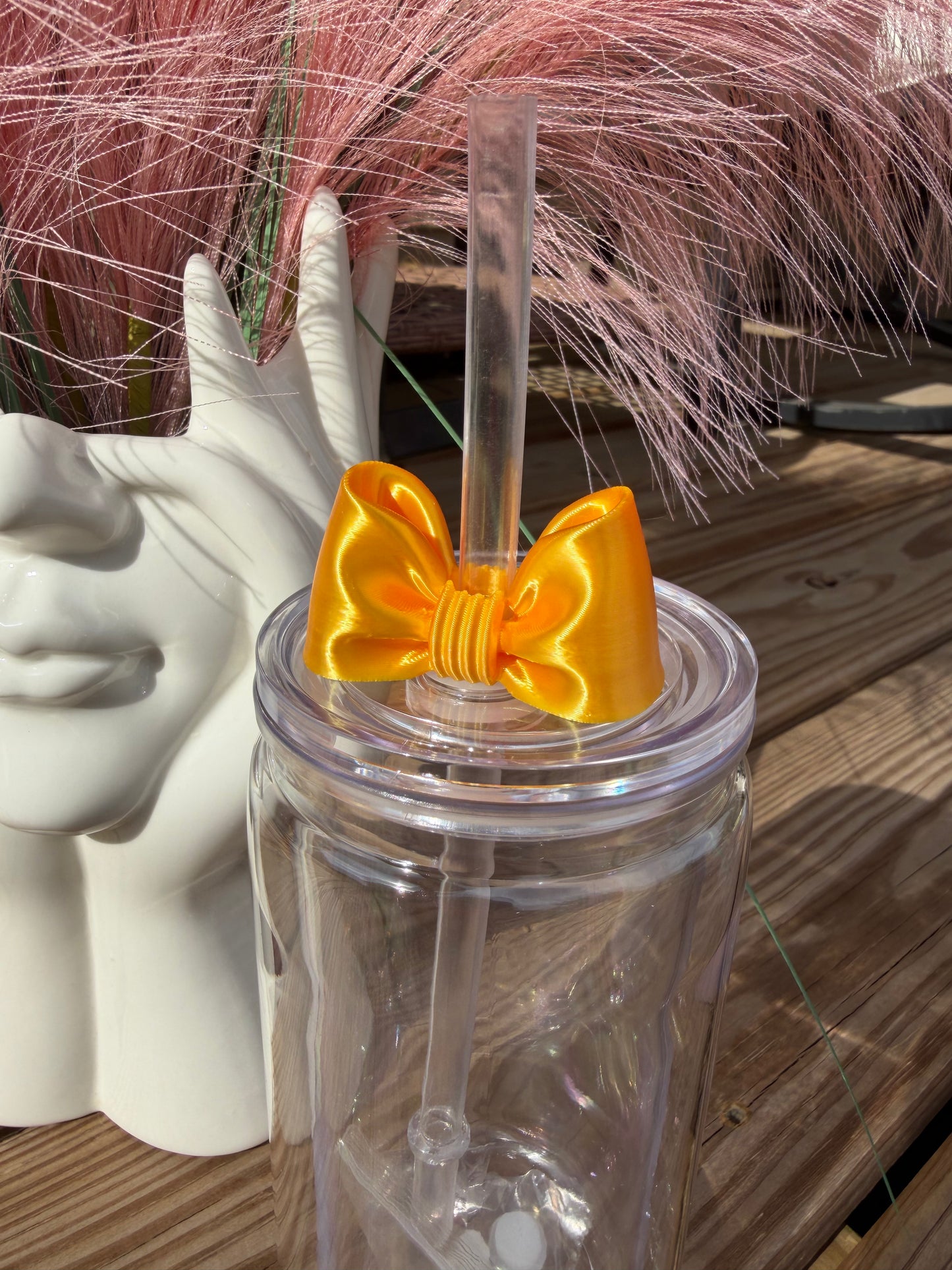 Puffy Bows (16oz - Small) - 3d Straw Topper
