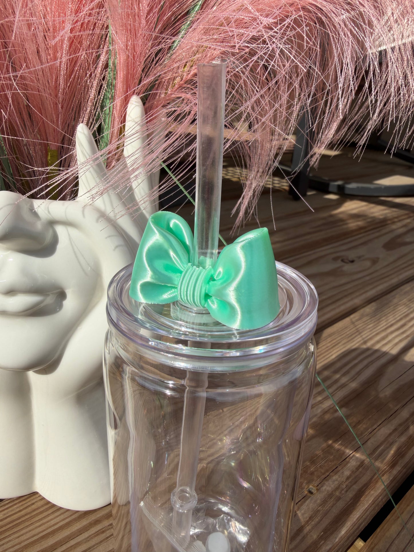Puffy Bows (16oz - Small) - 3d Straw Topper