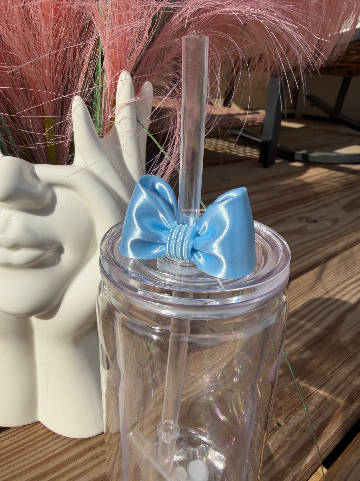 Puffy Bows (16oz - Small) - 3d Straw Topper