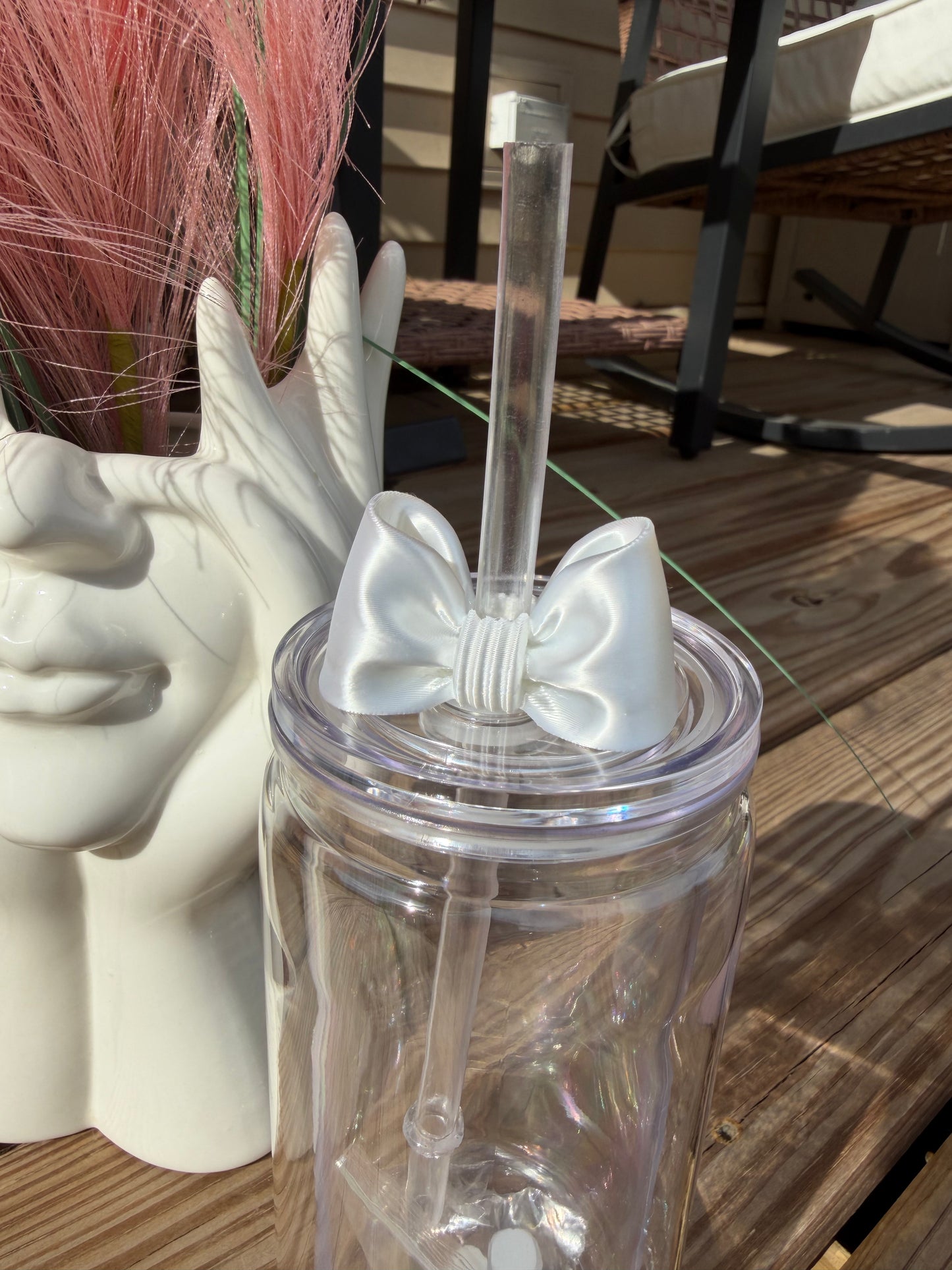 Puffy Bows (16oz - Small) - 3d Straw Topper