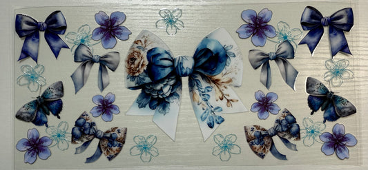 Bows (Blue Floral) - Wrap