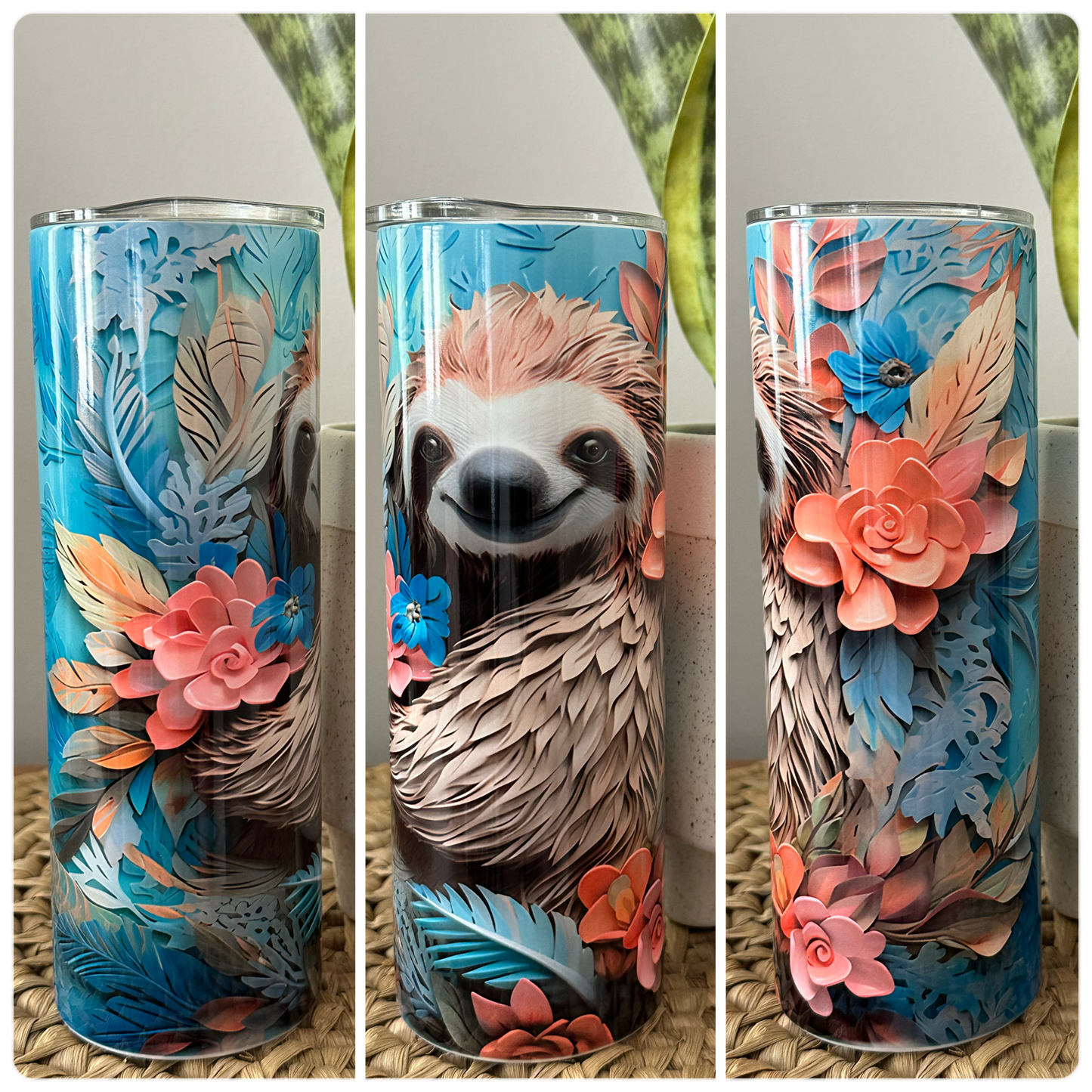 3-D Sloth - Sublimation Tumbler