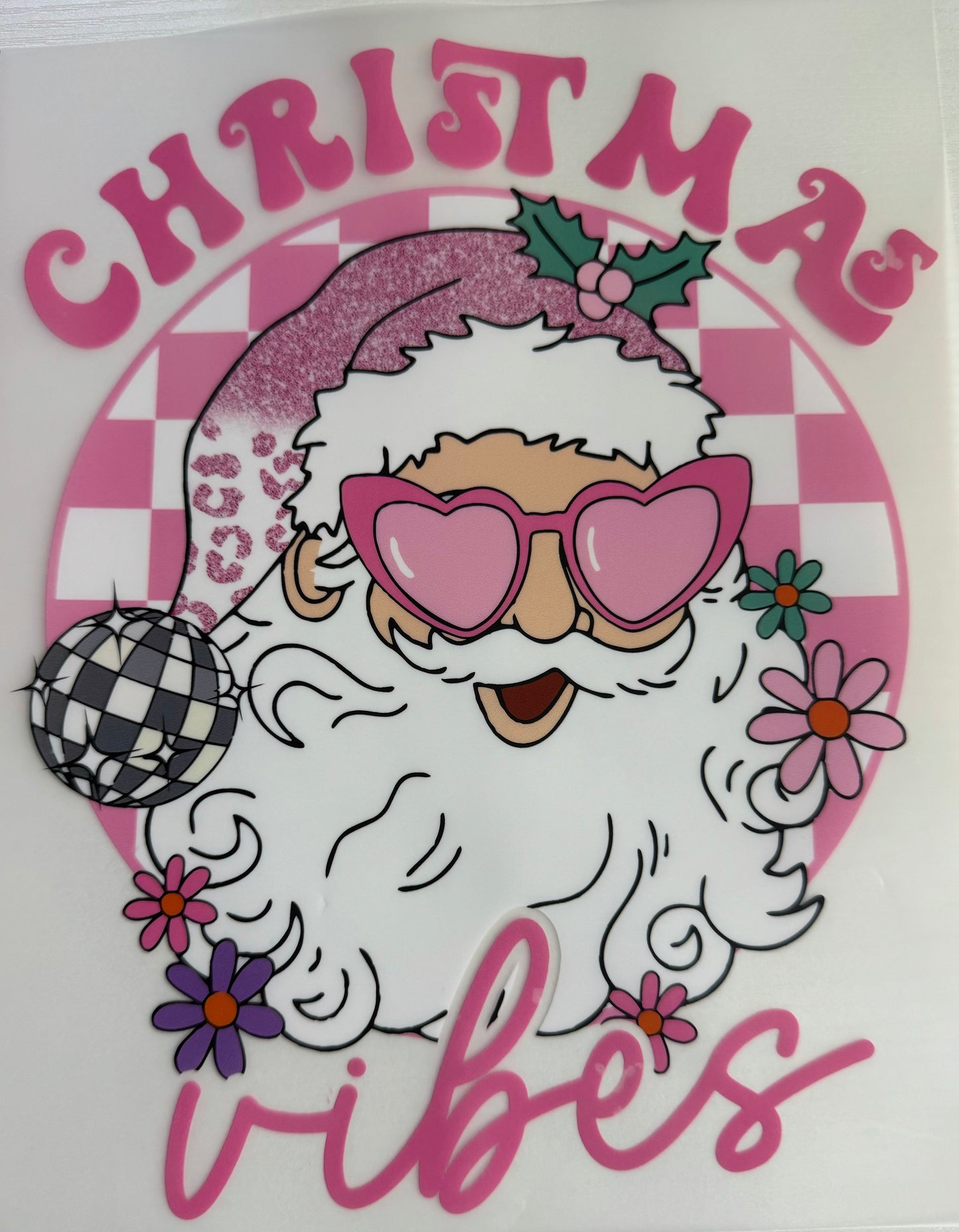 Christmas - Pink Santa - DTF