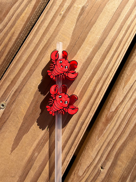 Cute Crawfish - 3d Straw Topper