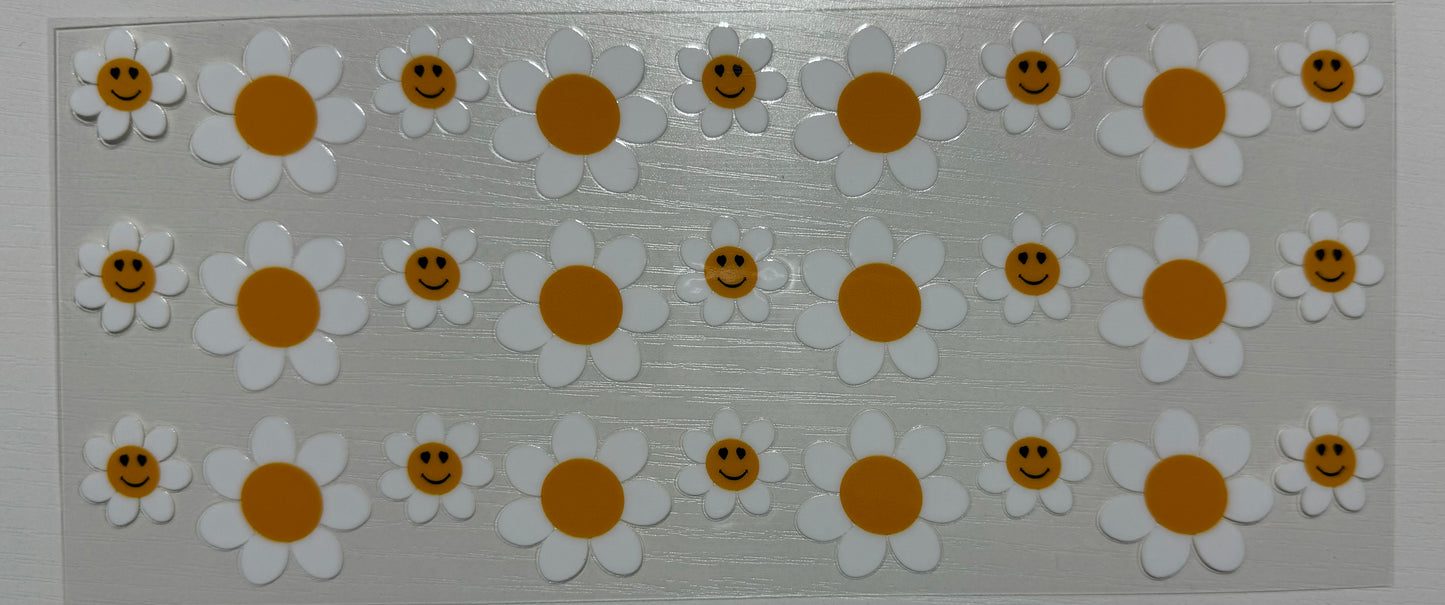 Floral (White & Yellow Daisy Smiles) - Wrap