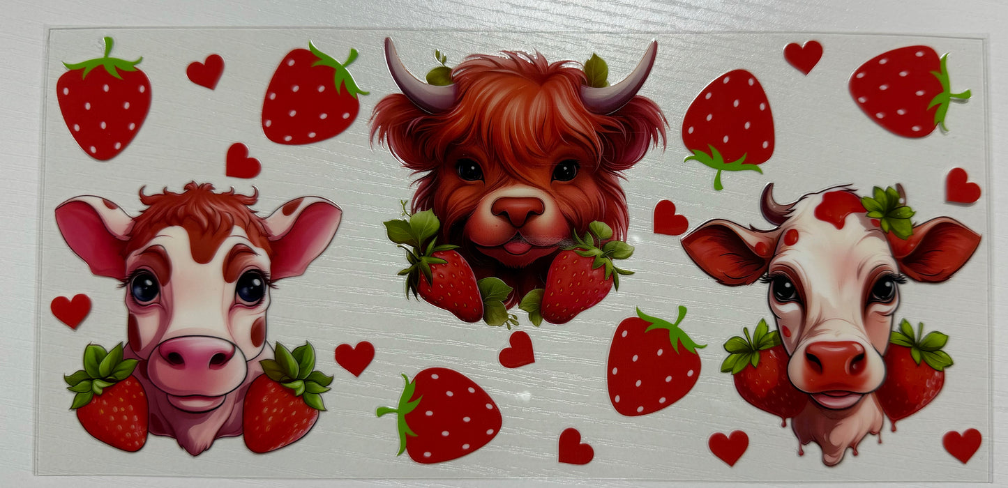 Cow w/Strawberries - Wrap