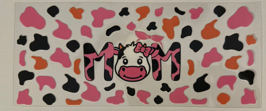 Mom (Pink Cow Print) - Wrap