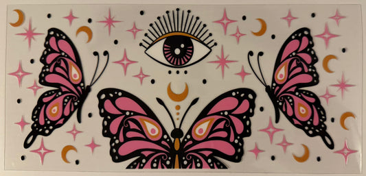 Evil Eye (Pink Butterflies) - Wrap