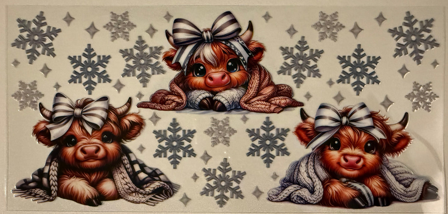 Winter (Cow Gray Bows) - Wrap