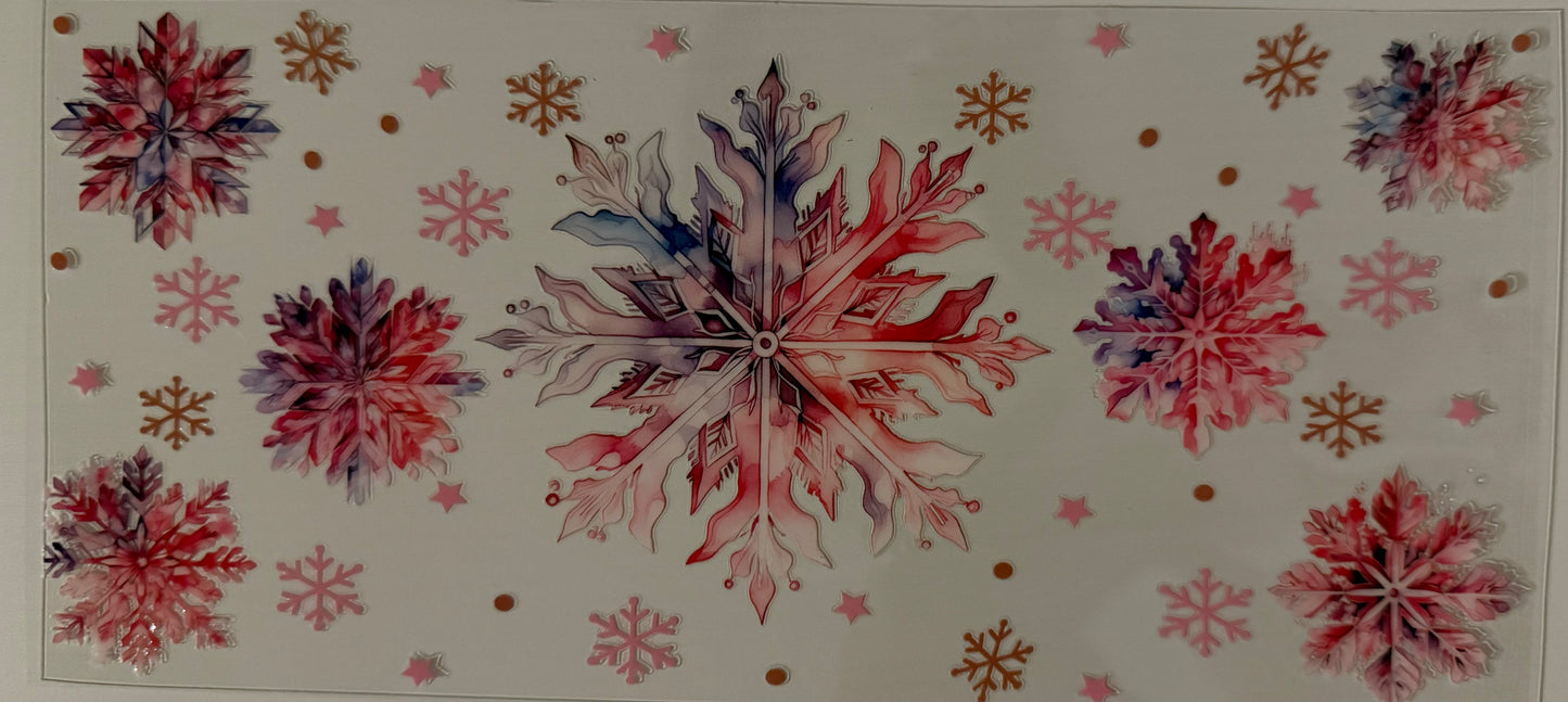 Winter (Big Pink Snowflakes) - Wrap