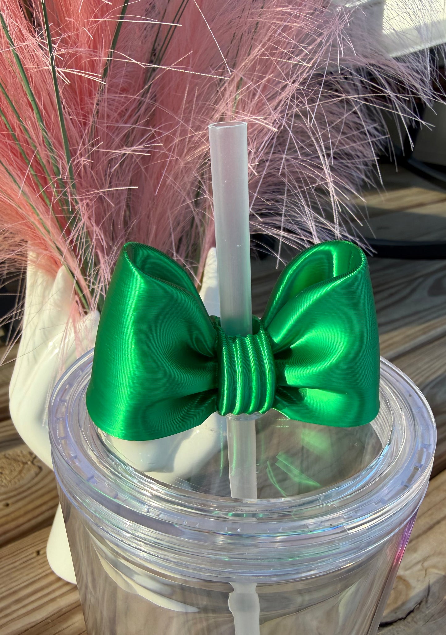 Puffy Bows (24oz - Middle Straw) - 3d Straw Topper