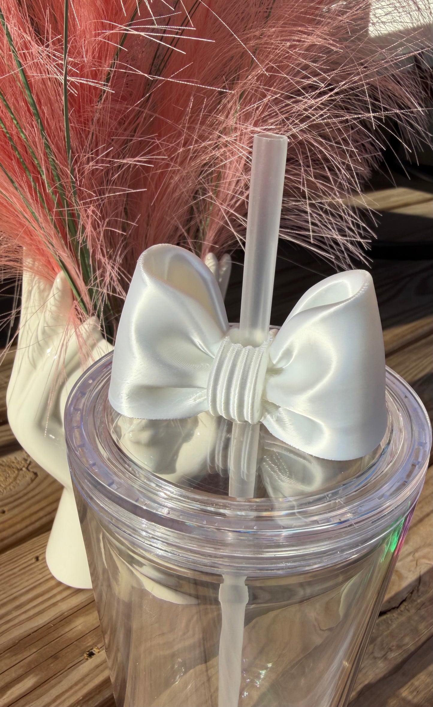 Puffy Bows (24oz - Middle Straw) - 3d Straw Topper