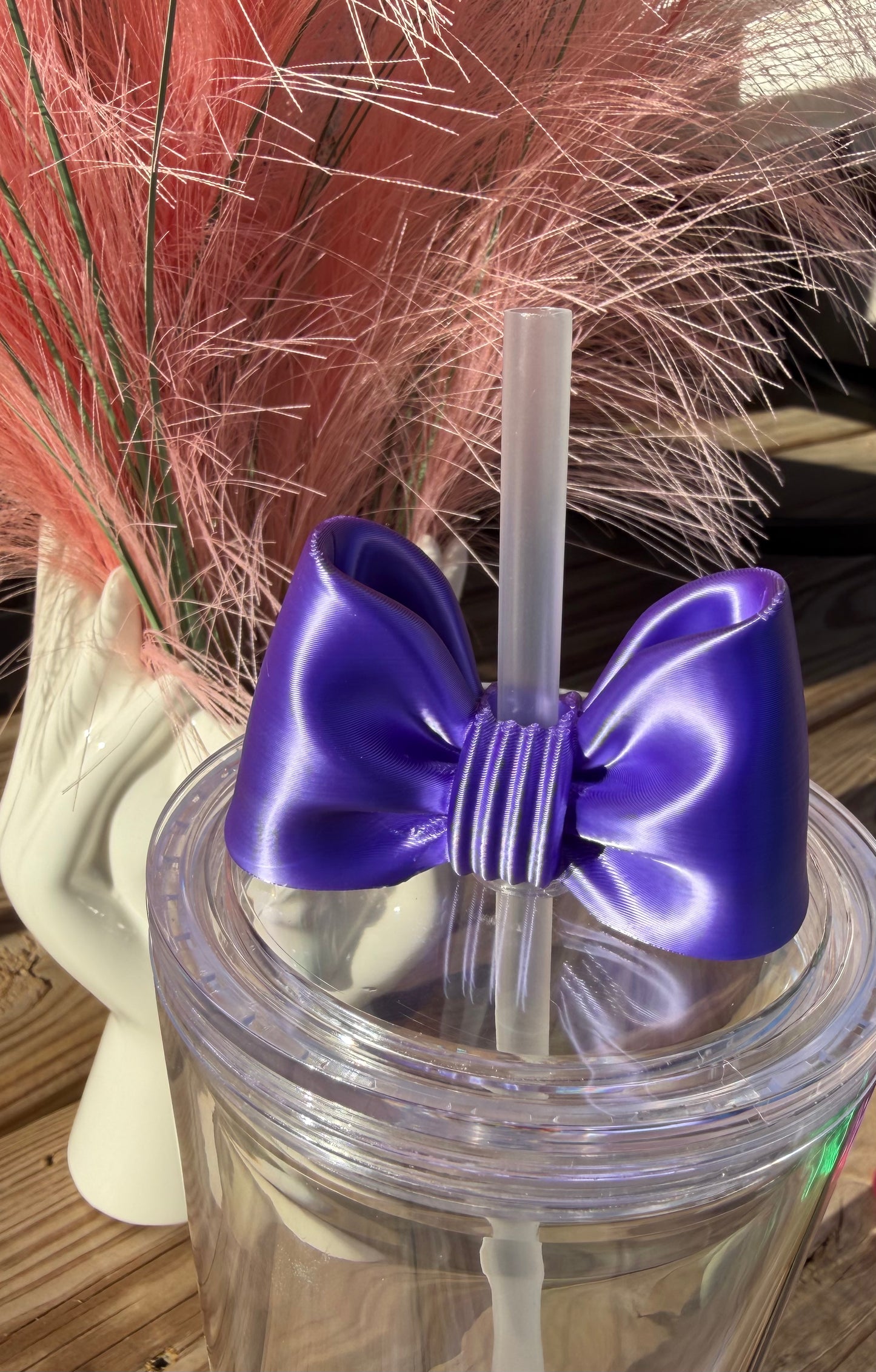 Puffy Bows (24oz - Middle Straw) - 3d Straw Topper