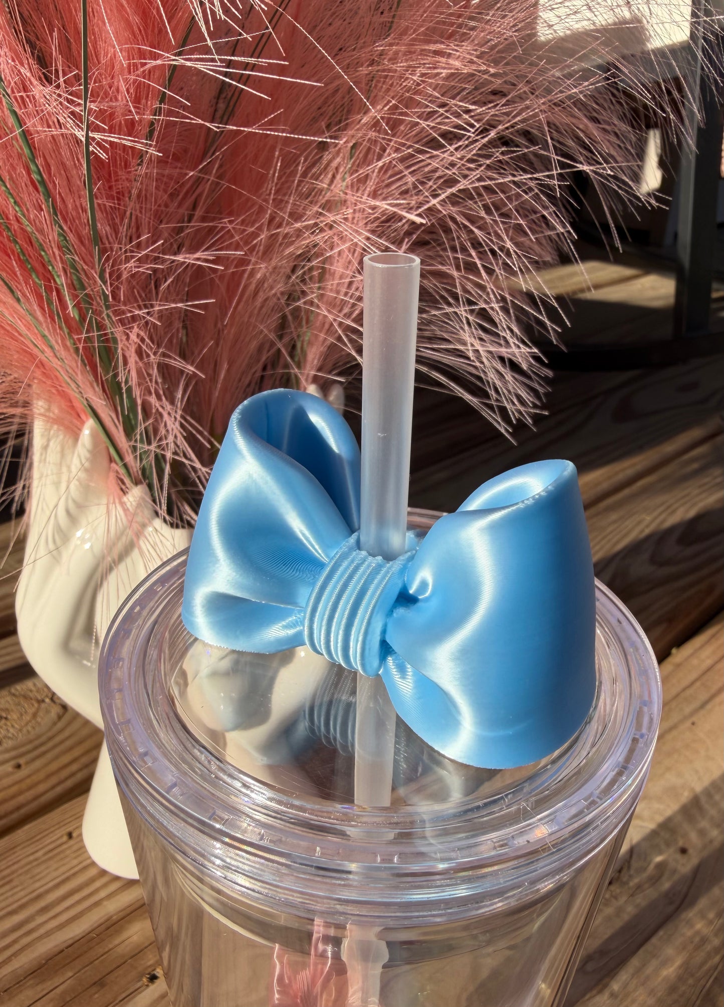Puffy Bows (24oz - Middle Straw) - 3d Straw Topper