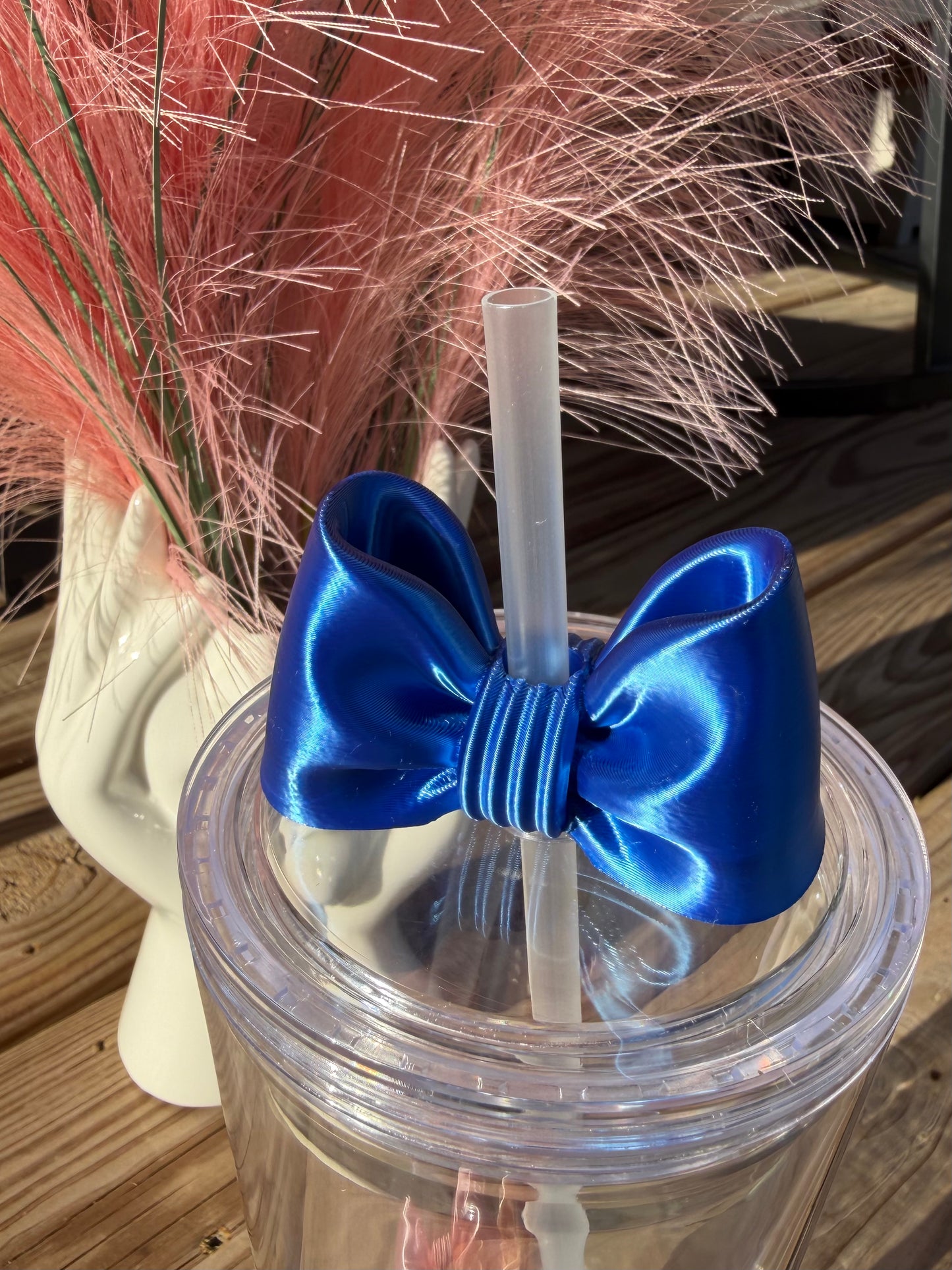 Puffy Bows (24oz - Middle Straw) - 3d Straw Topper