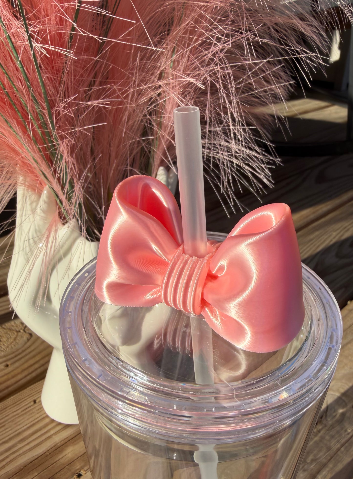 Puffy Bows (24oz - Middle Straw) - 3d Straw Topper