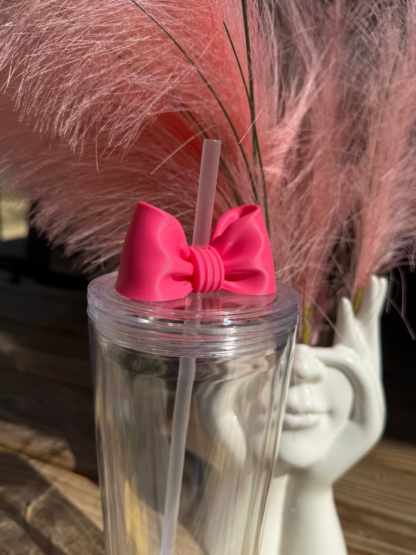 Puffy Bows (24oz - Middle Straw) - 3d Straw Topper