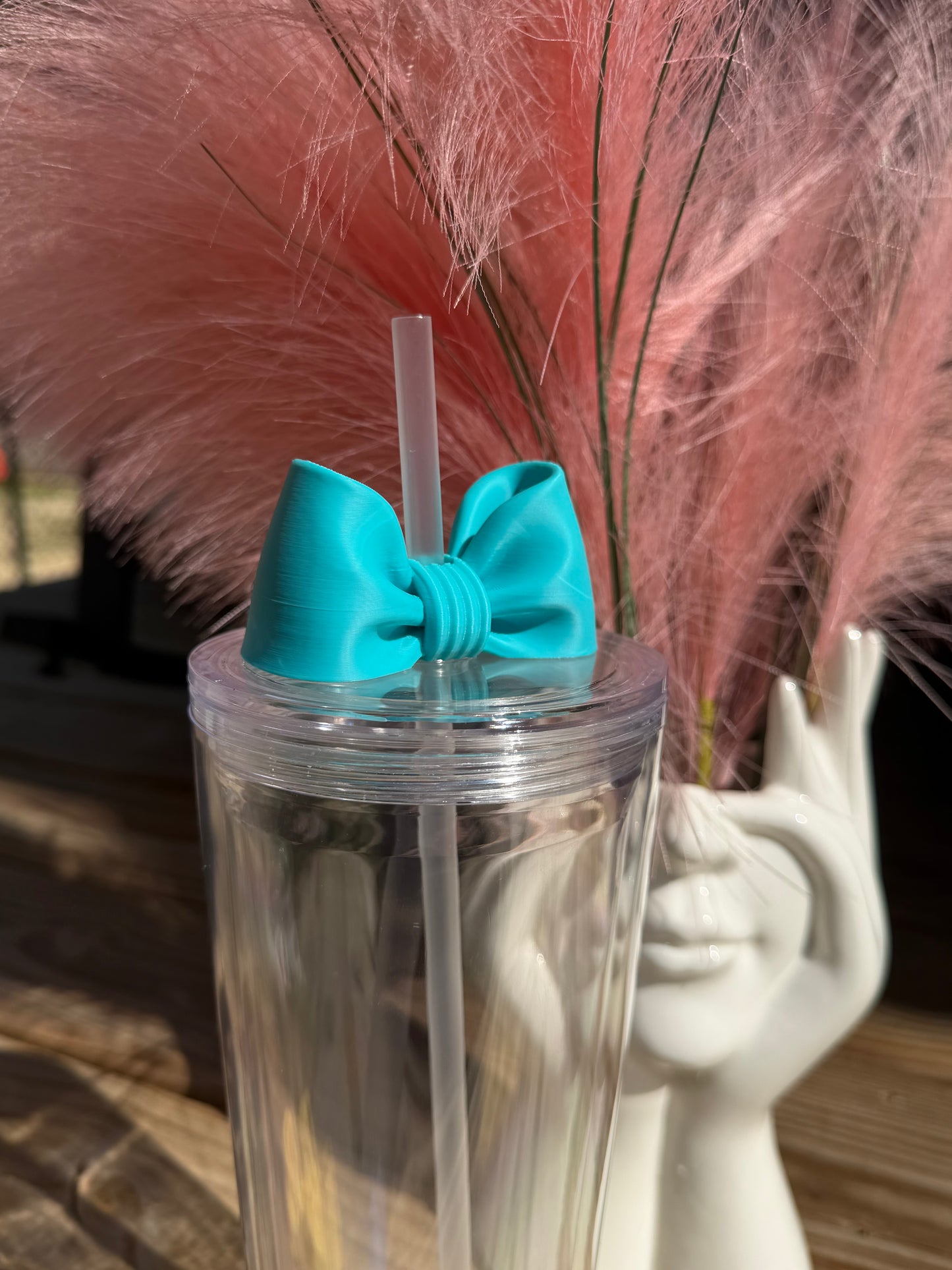 Puffy Bows (24oz - Middle Straw) - 3d Straw Topper