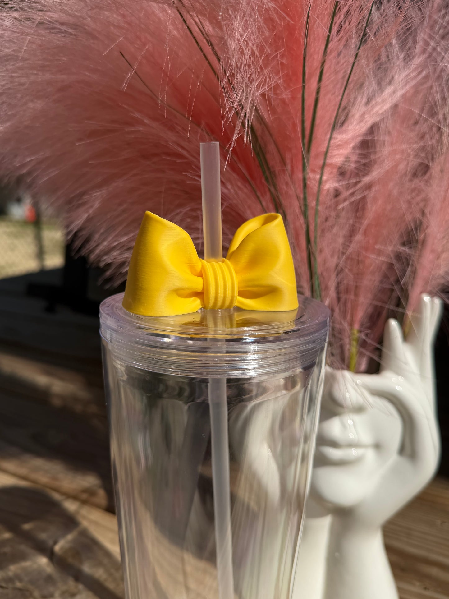 Puffy Bows (24oz - Middle Straw) - 3d Straw Topper