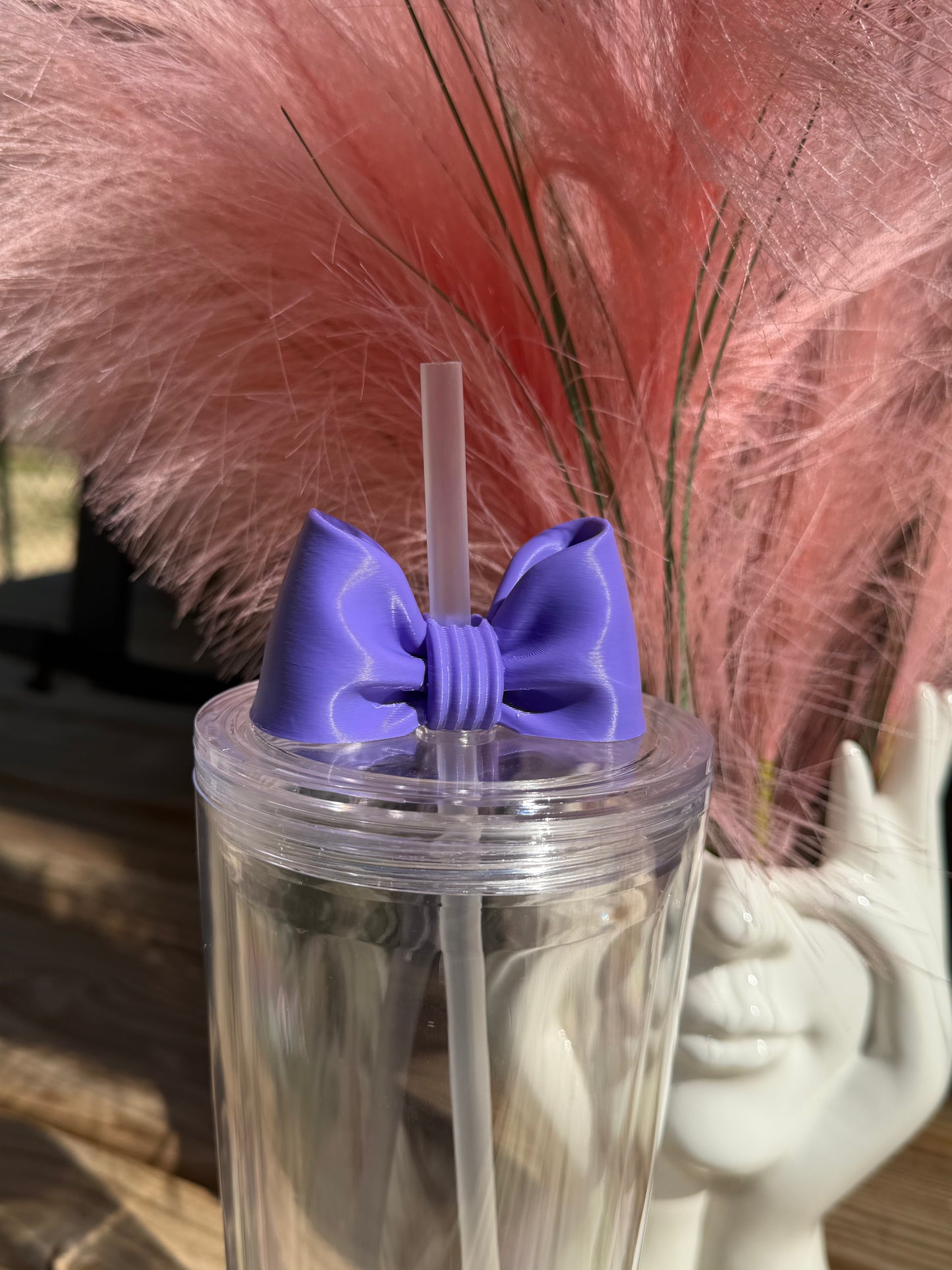 Puffy Bows (24oz - Middle Straw) - 3d Straw Topper