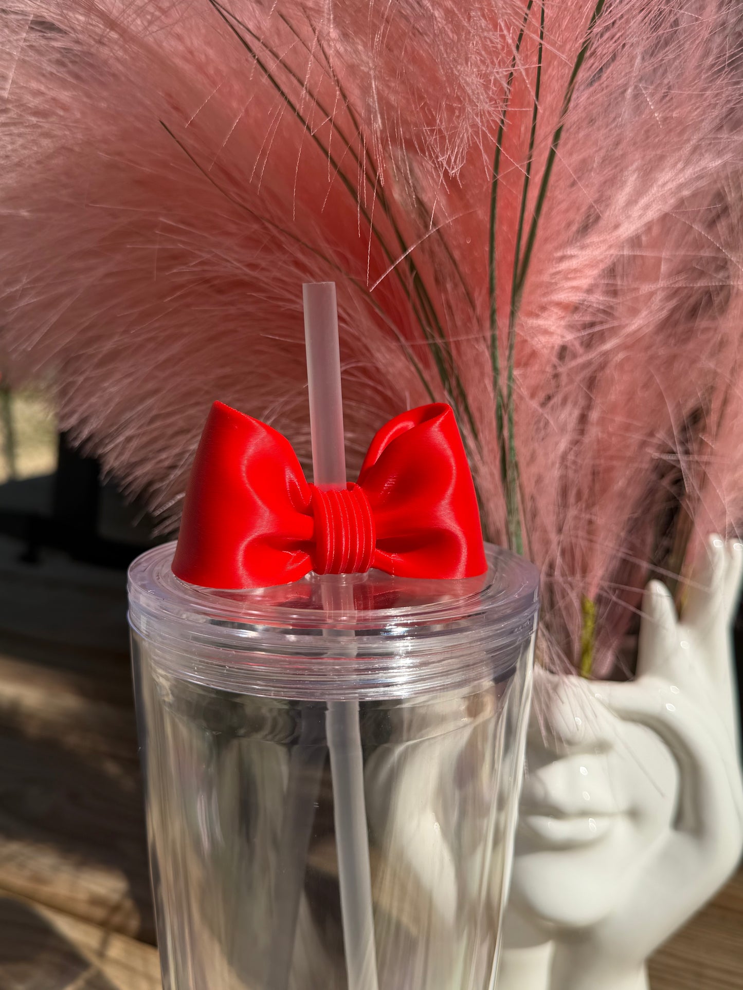 Puffy Bows (24oz - Middle Straw) - 3d Straw Topper