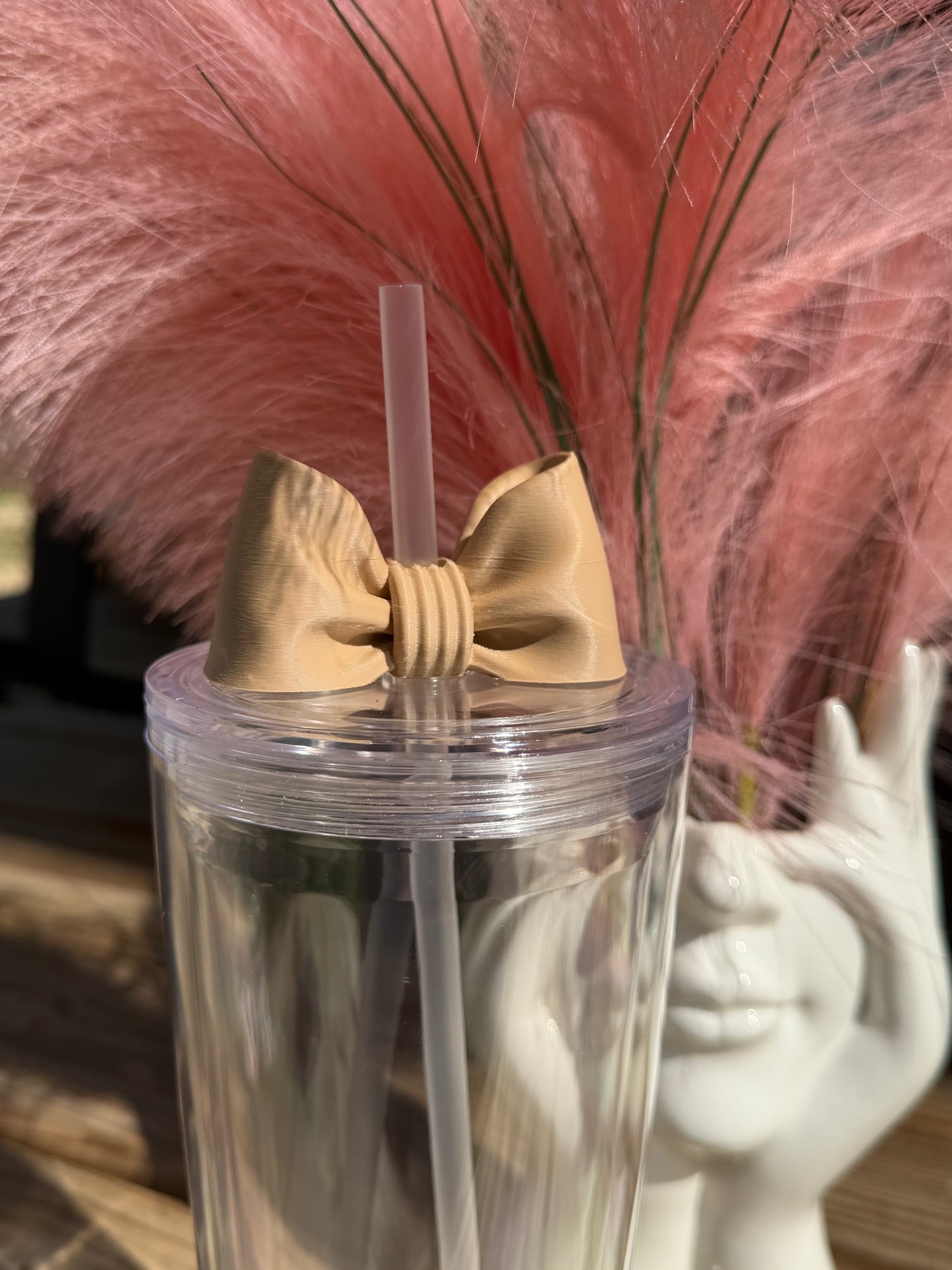 Puffy Bows (24oz - Middle Straw) - 3d Straw Topper