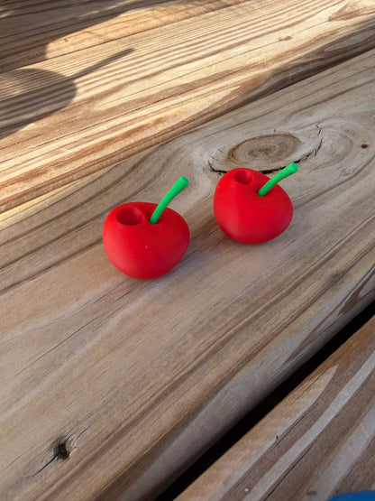 3d Cherry - 3d Straw Topper