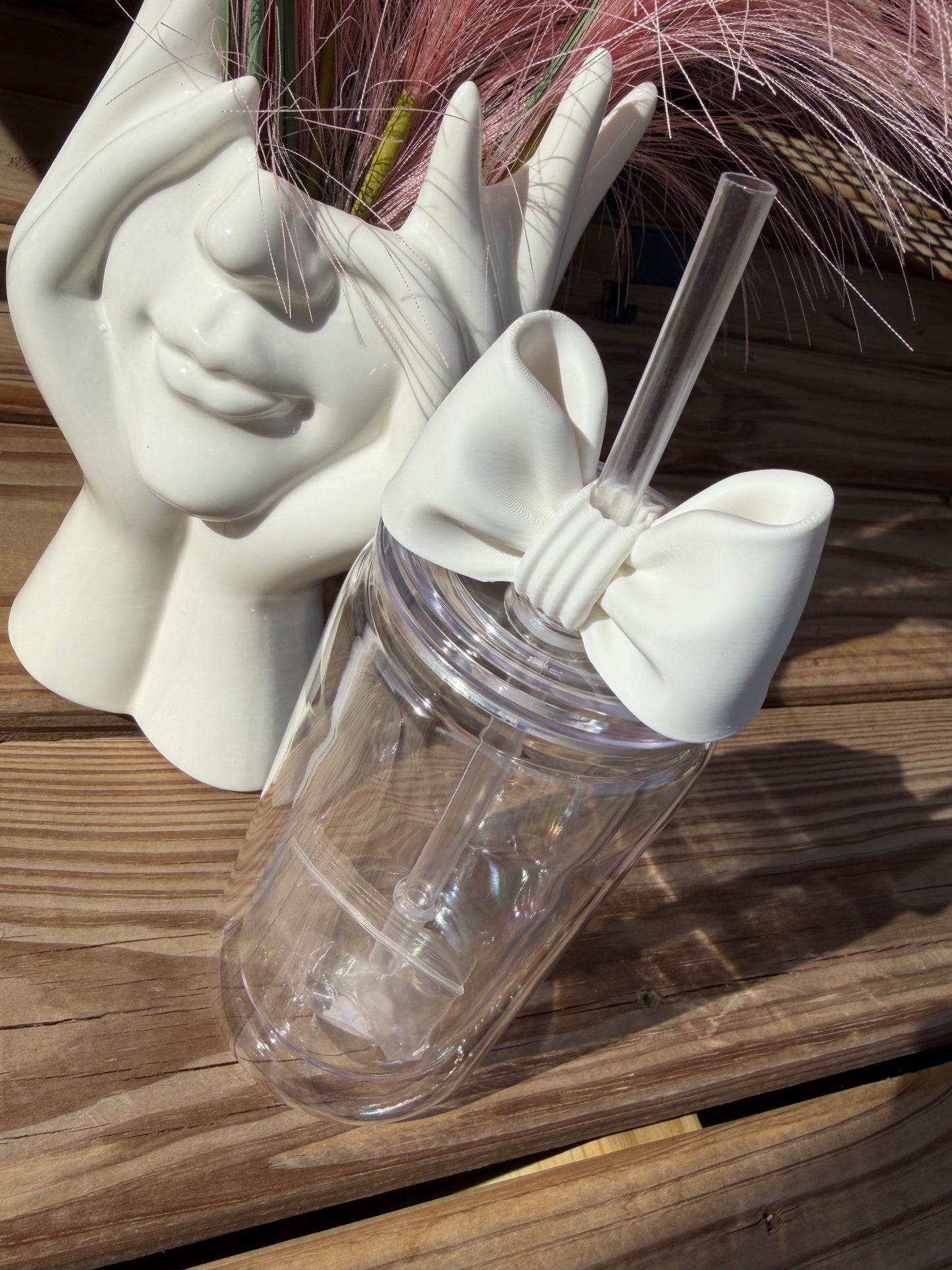 Puffy Bows (24oz - Middle Straw) - 3d Straw Topper