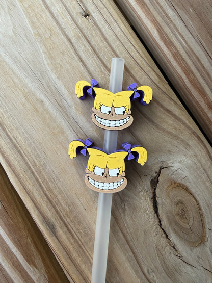 Sassy Angel-ica - 3d Straw Topper