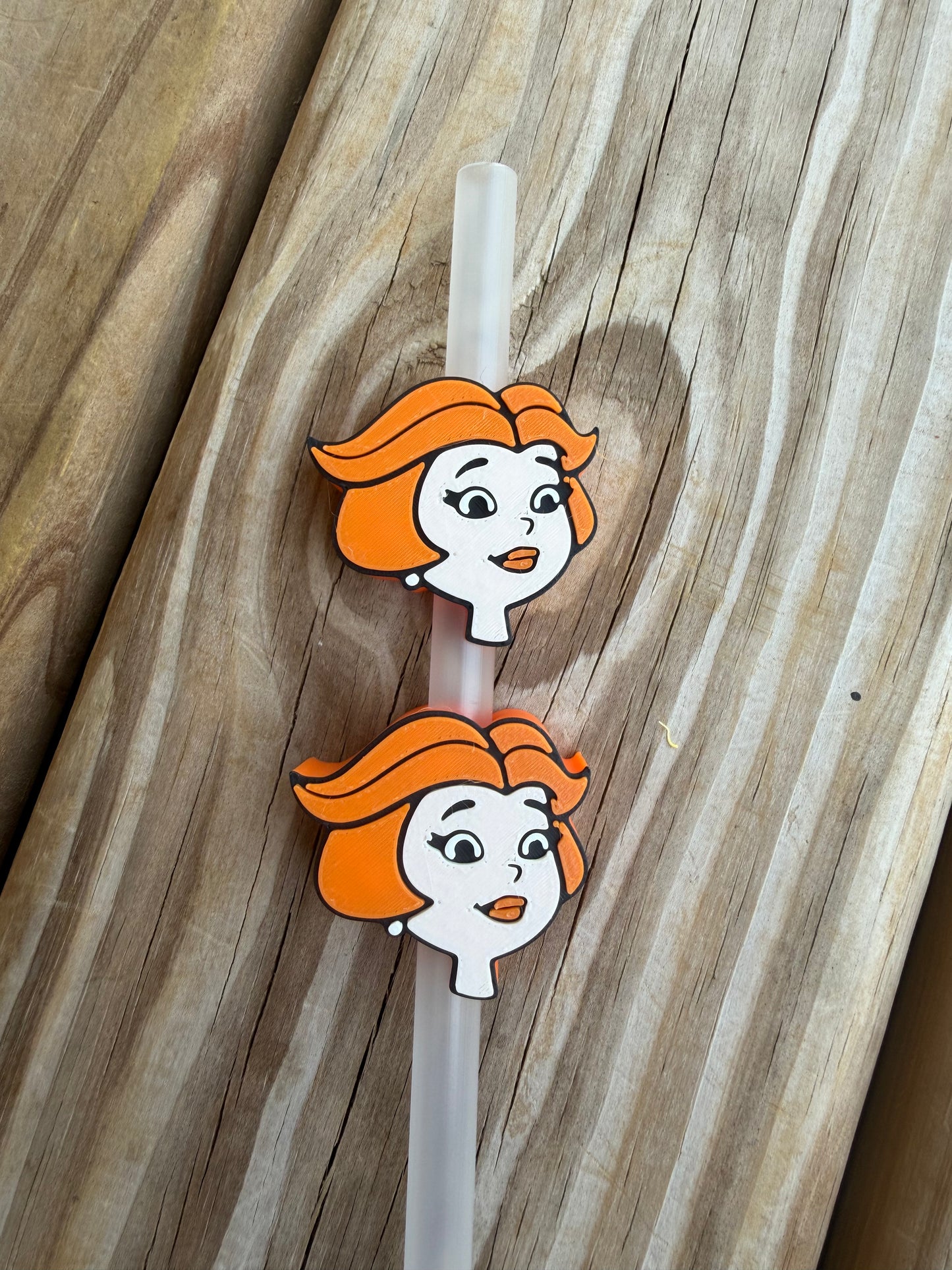 Jane - 3d Straw Topper