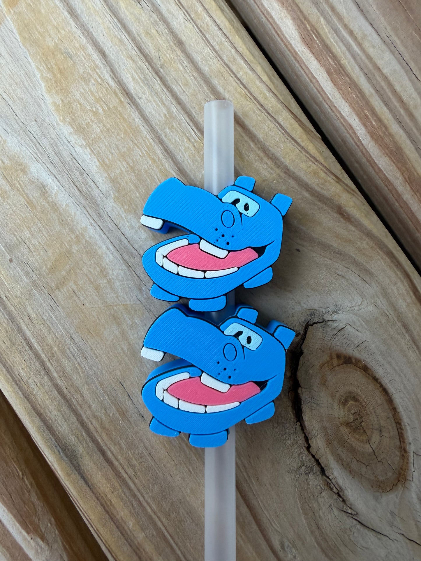 Toy Hippo - 3d Straw Topper