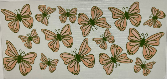 Butterfly (Peach & Green)- Wrap