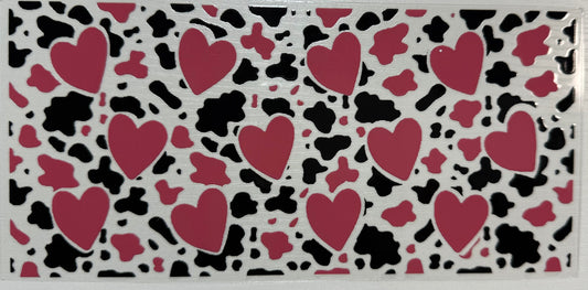 Cow Print w/ Pink Hearts - Wrap