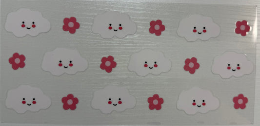 Pink Flowers w/Clouds - Wrap