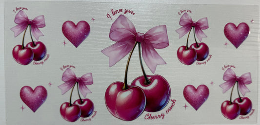 Cherries w/Pink Bows- Wrap