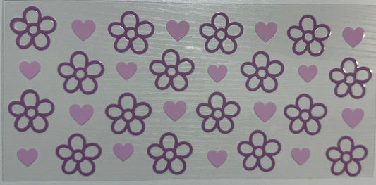 Floral (Purple w/Pink Hearts) - Wrap