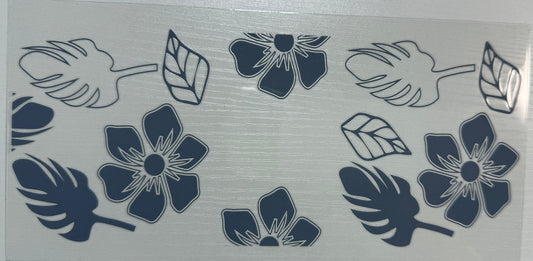 Floral (Grayish Blue) - Wrap