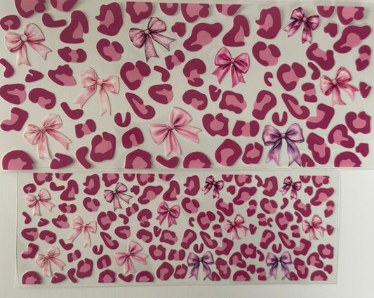 z - 40oz Pink Bows w/Leopard - Wrap