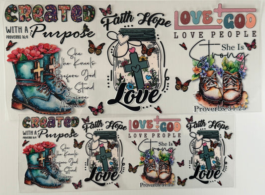 z - 40oz Faith Hope & Love Jar - Wrap