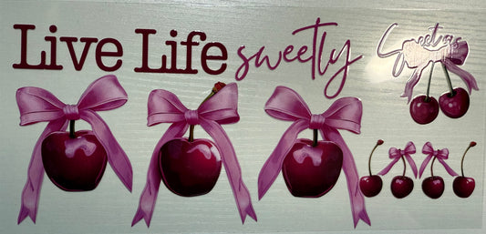 Cherries w/Pink Bows 2- Wrap