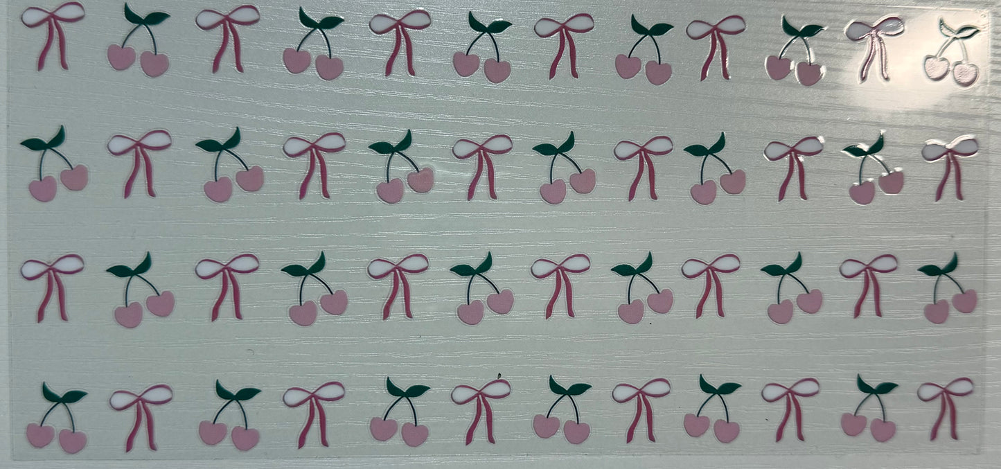 Cherries w/Pink Bows 3- Wrap