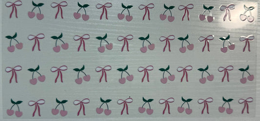 Cherries w/Pink Bows 3- Wrap