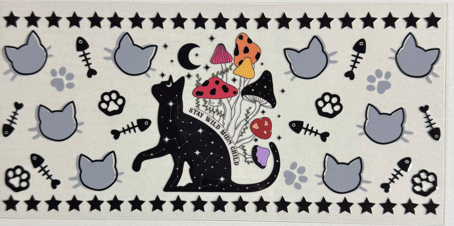 Cat (Black w/Mushrooms)  - Wrap