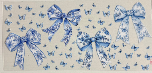 Bows (Blue Floral w/Butterflies) - Wrap