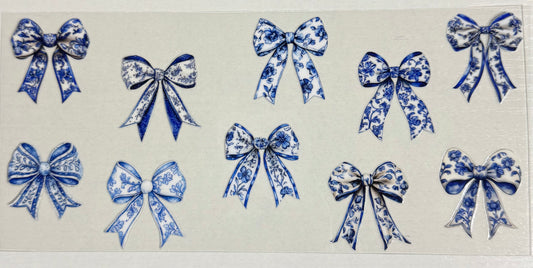 Bows (Blue Floral) - Wrap