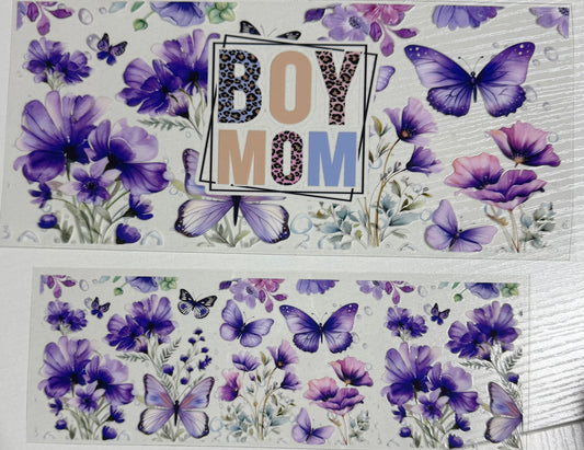 z - 40oz Boy Mom Purple Floral - Wrap