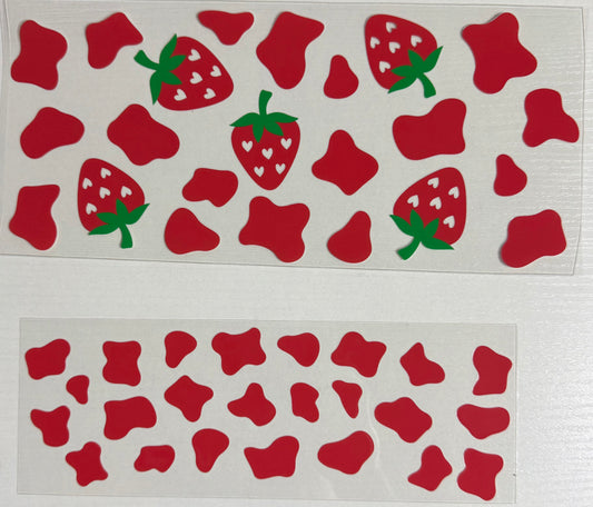 z - 40oz Strawberry Cow Print - Wrap