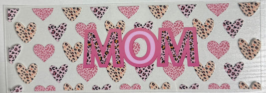 Mom -Pink Leopard Hearts - Mug Wrap