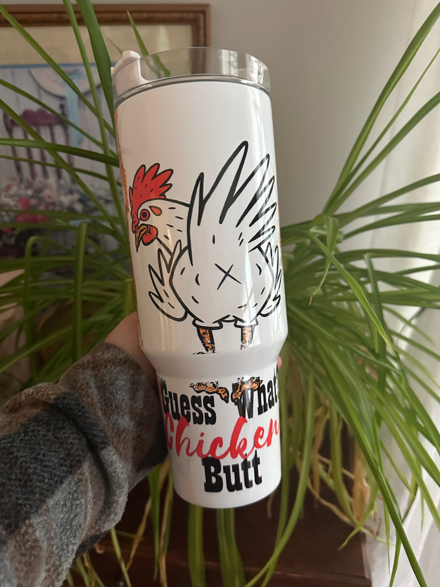 40oz w/Handle - Chicken Butt