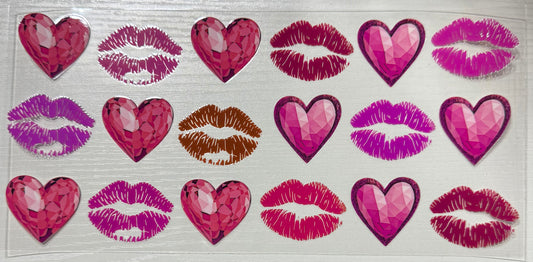 Lips & Facet Hearts - Wrap